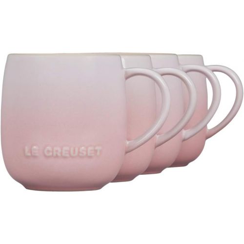 르크루제 Le Creuset Stoneware Set of 4 Heritage Mugs, 13 oz. each, Shell Pink