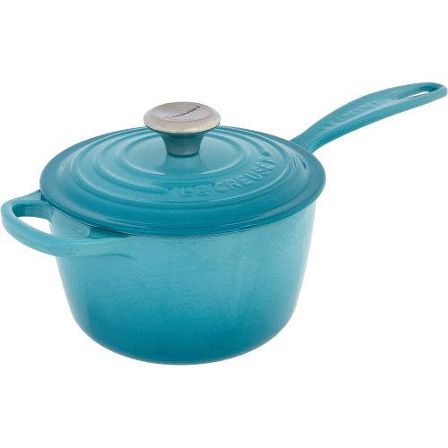 르크루제 Le Creuset Enameled Cast Iron Signature Saucepan, 1.75 qt., Caribbean