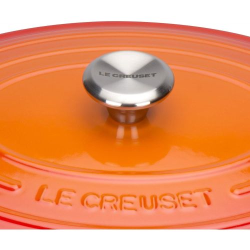 르크루제 Le Creuset Enameled Cast Iron Signature Oval Dutch Oven, 5 qt. , Flame