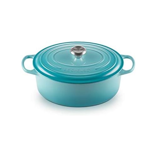 르크루제 Le Creuset Enameled Cast Iron Signature Oval Dutch Oven, 6.75 qt., Caribbean