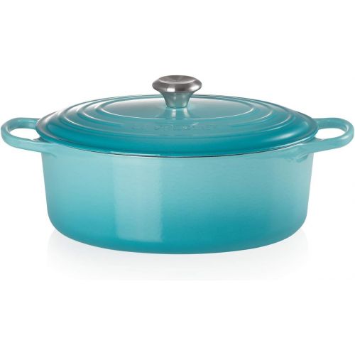 르크루제 Le Creuset Enameled Cast Iron Signature Oval Dutch Oven, 6.75 qt., Caribbean