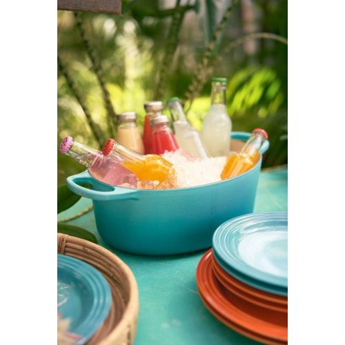 르크루제 Le Creuset Enameled Cast Iron Signature Oval Dutch Oven, 6.75 qt., Caribbean