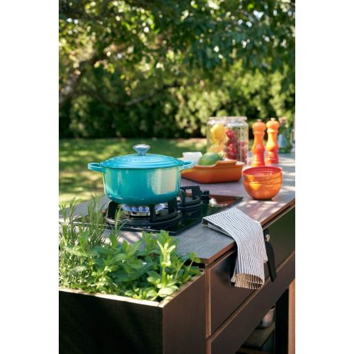 르크루제 Le Creuset Enameled Cast Iron Signature Oval Dutch Oven, 6.75 qt., Caribbean