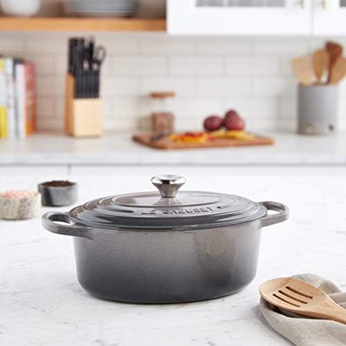 르크루제 Le Creuset Enameled Cast Iron Signature Oval Dutch Oven, 3.5 qt., Oyster