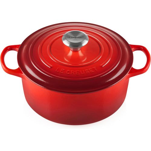 르크루제 Le Creuset Enameled Cast Iron Signature Round Dutch Oven, 9 qt., Cerise