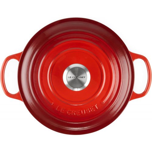 르크루제 Le Creuset Enameled Cast Iron Signature Round Dutch Oven, 9 qt., Cerise