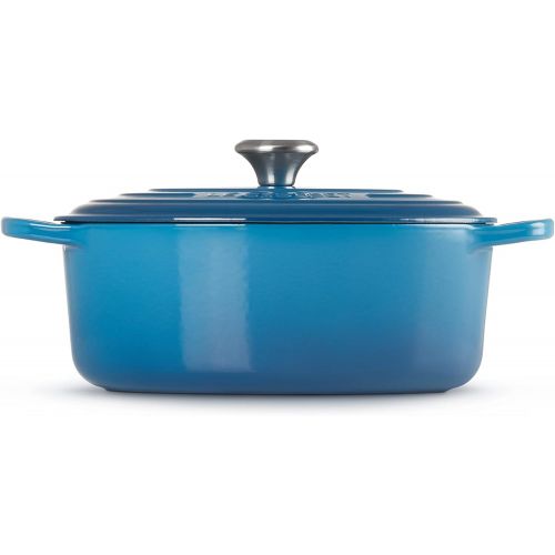 르크루제 Le Creuset Enameled Dutch Oven Cast Iron Signature Oval Casserole, 29cm, 5 Qt, Marseille