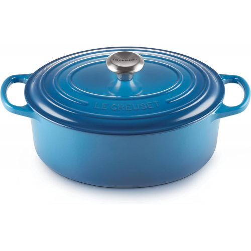 르크루제 Le Creuset Enameled Dutch Oven Cast Iron Signature Oval Casserole, 29cm, 5 Qt, Marseille