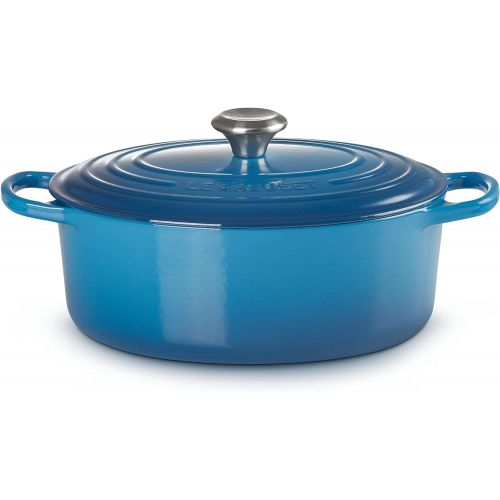 르크루제 Le Creuset Enameled Dutch Oven Cast Iron Signature Oval Casserole, 29cm, 5 Qt, Marseille