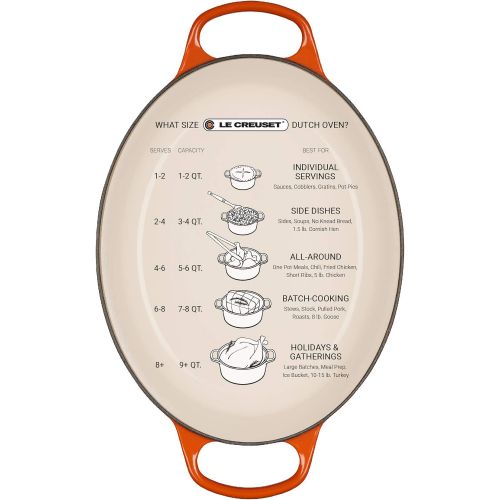 르크루제 Le Creuset Enameled Dutch Oven Cast Iron Signature Oval Casserole, 29cm, 5 Qt, Marseille