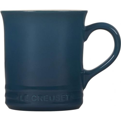 르크루제 Le Creuset Stoneware Set of 4 Mugs, 14 oz. each, Deep Teal