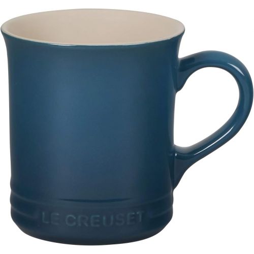 르크루제 Le Creuset Stoneware Set of 4 Mugs, 14 oz. each, Deep Teal