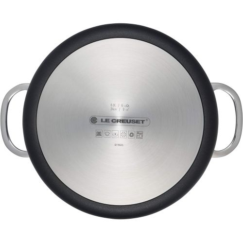 르크루제 Le Creuset Toughened Nonstick PRO Stockpot With Glass Lid, 6.3 qt.