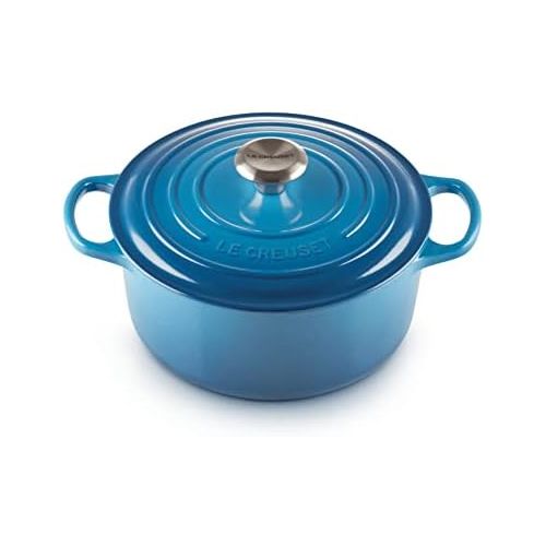 르크루제 Le Creuset Enameled Cast Iron Signature Round Dutch Oven, 7.25 qt., Marseille