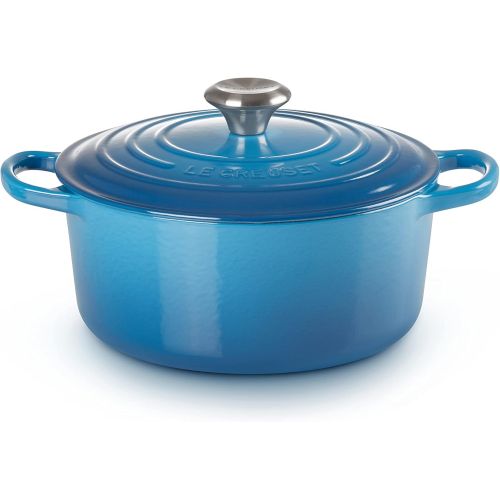 르크루제 Le Creuset Enameled Cast Iron Signature Round Dutch Oven, 7.25 qt., Marseille