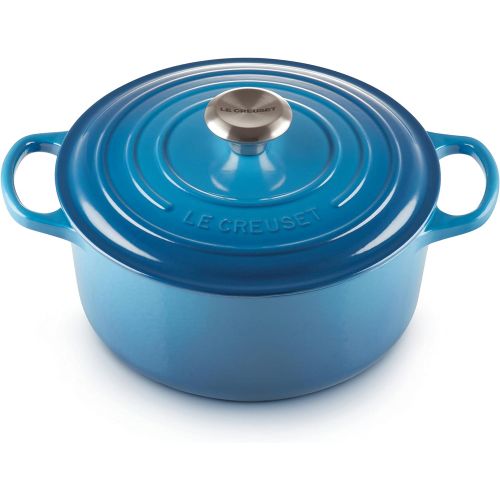 르크루제 Le Creuset Enameled Cast Iron Signature Round Dutch Oven, 7.25 qt., Marseille