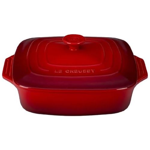 르크루제 Le Creuset Stoneware Covered Square Casserole, 2.75 qt. (9.5), Caribbean