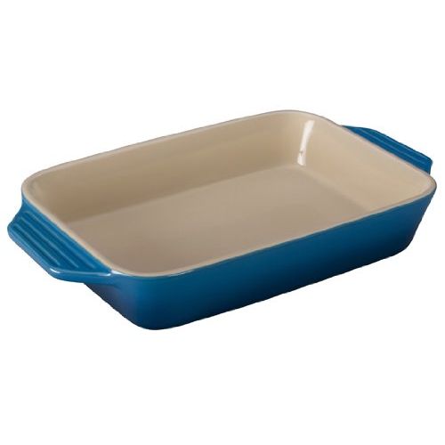 르크루제 Le Creuset Stoneware Rectangular Dish, 3.15 qt. (12.5 x 8.25), Marseille