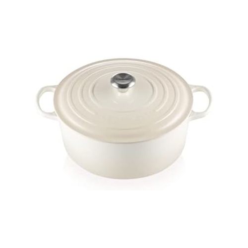 르크루제 Le Creuset Enameled Cast Iron Signature Round Dutch Oven, 9 qt., Meringue