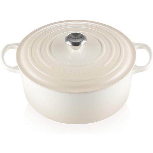 르크루제 Le Creuset Enameled Cast Iron Signature Round Dutch Oven, 9 qt., Meringue