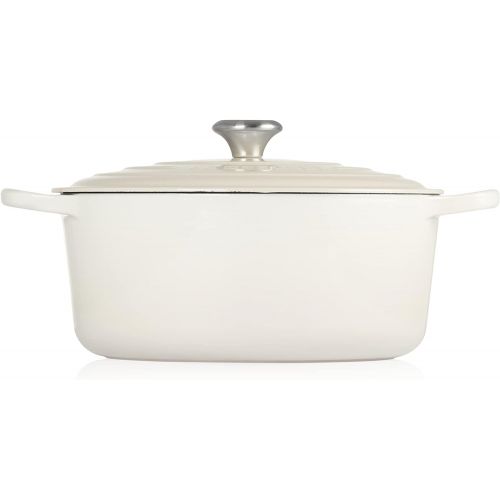 르크루제 Le Creuset Enameled Cast Iron Signature Round Dutch Oven, 9 qt., Meringue