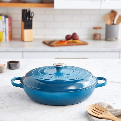 르크루제 Le Creuset Enameled Cast Iron Signature Braiser, 5 qt. , Marseille