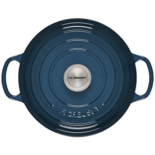 르크루제 Le Creuset Enameled Cast Iron Signature Sauteuse Oven, 3.5 qt., Deep Teal