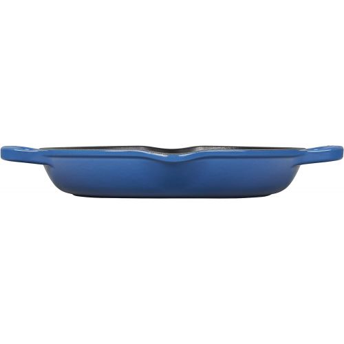 르크루제 Le Creuset Enameled Cast Iron Signature Deep Round Grill, 9.75, Marseille