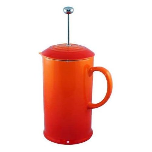 르크루제 Le Creuset Stoneware French Press, 34 oz., Flame