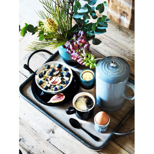 르크루제 Le Creuset Stoneware Cafetiere with Metal Press, 750 ml - Coastal Blue