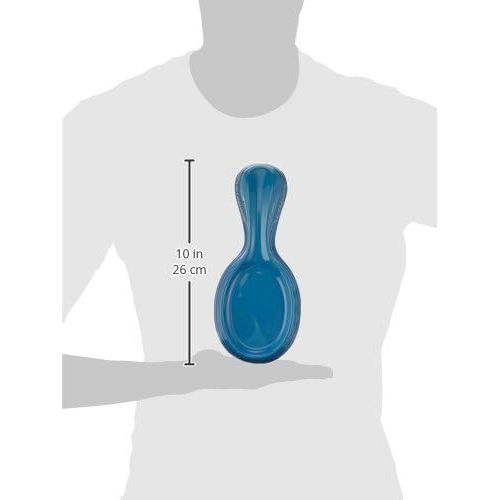 르크루제 Le Creuset PG0304C-2559 Stoneware Spoon Rest, 10-Inch, Marseille: Blue Spoon Rest: Kitchen & Dining