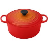 Le Creuset LS2501-262 Signature Enameled Cast-Iron Round French (Dutch) Oven, 5-1/2-Quart, Flame: Dutch Ovens: Kitchen & Dining