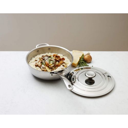 르크루제 [무료배송]Le Creuset Tri-Ply Stainless Steel Saucier Pan, 3.5 qt.