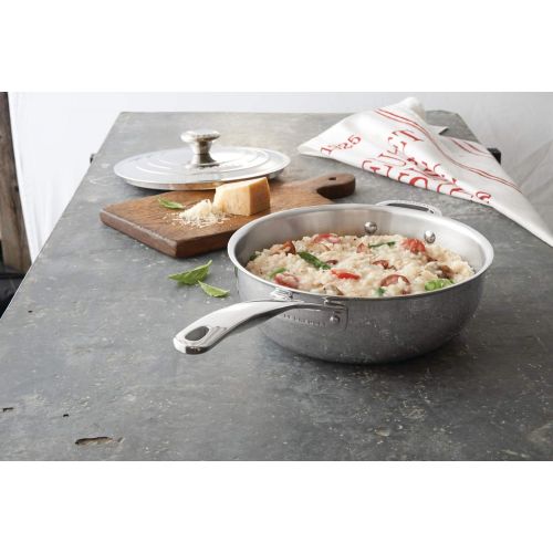 르크루제 [무료배송]Le Creuset Tri-Ply Stainless Steel Saucier Pan, 3.5 qt.