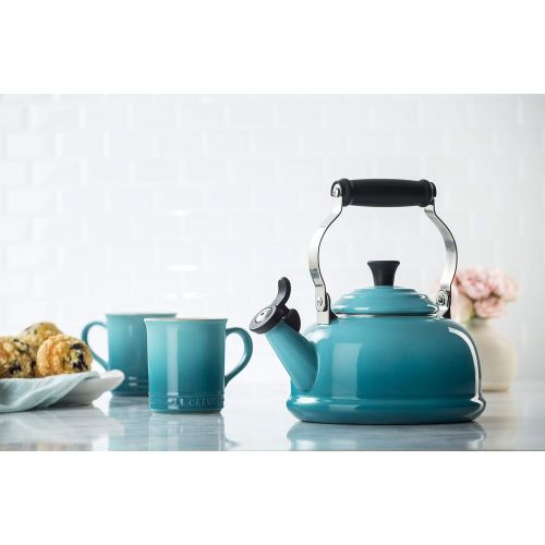 르크루제 [아마존베스트]Le Creuset Enamel On Steel Whistling Tea Kettle, 1.7 qt., Caribbean