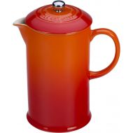 [아마존베스트]Le Creuset Stoneware French Press, 34 oz., Flame