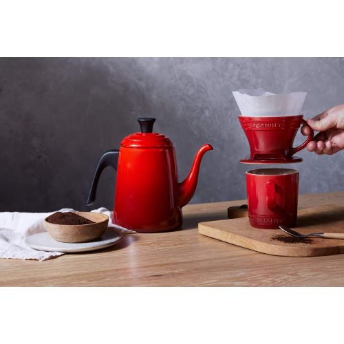 르크루제 [아마존베스트]Le Creuset Stoneware Pour Over Coffee Cone, 3.25, Cerise