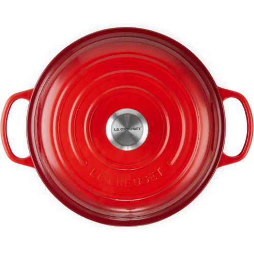 르크루제 Le Creuset Enameled Cast Iron Signature Braiser, 3.5 qt., Cerise