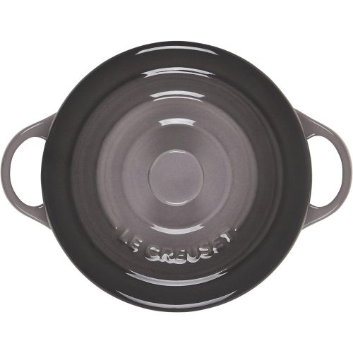 르크루제 Le Creuset Stoneware Mini Round Cocotte, 14 oz., Oyster