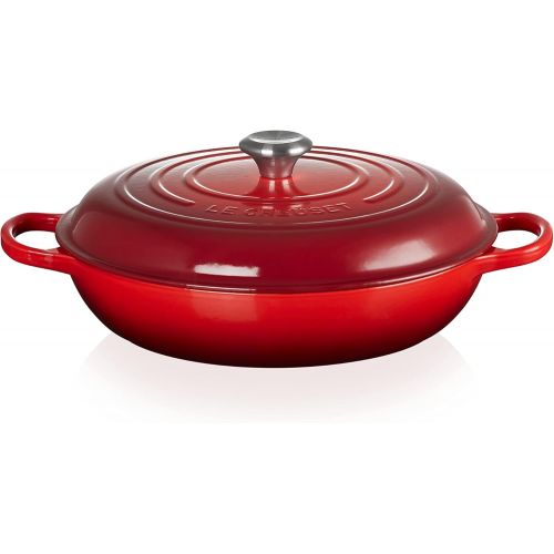 르크루제 Le Creuset Enameled Cast Iron Signature Braiser, 5 qt. , Cerise