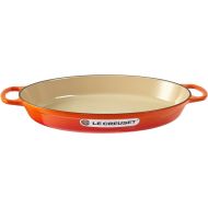 Le Creuset Enamel Cast Iron Signature Oval Baker, 3 qt, Flame