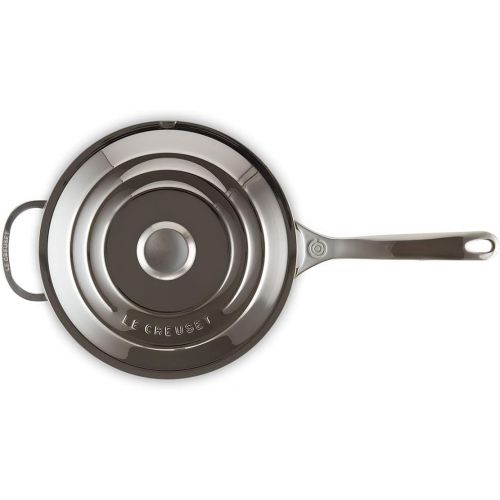 르크루제 Le Creuset Tri-Ply Stainless Steel Pan Nonstick Saucier, 3.5 qt