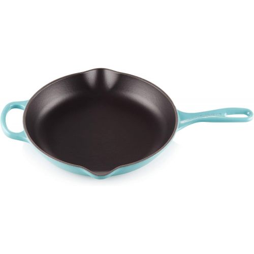 르크루제 Le Creuset Enameled Cast Iron Signature Iron Handle Skillet, 10.25 (1-3/4 qt.), Caribbean