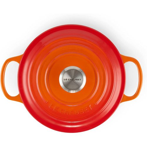 르크루제 [아마존베스트]Le Creuset Enameled Cast Iron Signature Round Dutch Oven, 4.5 qt., Flame