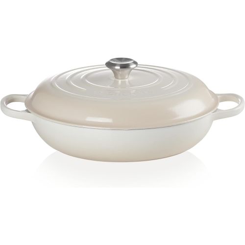 르크루제 [아마존베스트]Le Creuset Enameled Cast Iron Signature Braiser, 5 qt. , Meringue