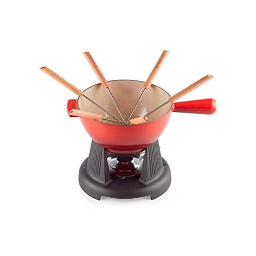 르크루제 [아마존베스트]Le Creuset Cheese Fondue Set Savoyarde & Bourguignonne Cherry Red