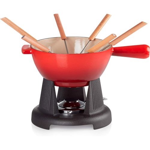 르크루제 [아마존베스트]Le Creuset Cheese Fondue Set Savoyarde & Bourguignonne Cherry Red