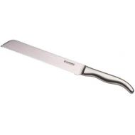 [아마존베스트]Le Creuset Bread Knife, 20 cm 18/8 Damascus Steel Blade with Serrated Edge, Stainless Steel Handle, Silver