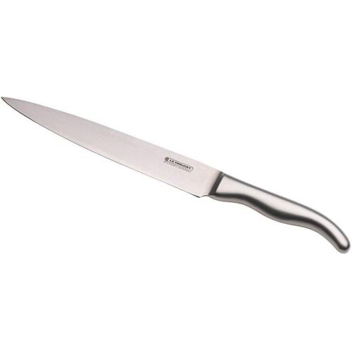 르크루제 [아마존베스트]Le Creuset Ham Knife, 20 cm 18/8 Damascus Steel Blade with Smooth Cut, Stainless Steel Handle, Rustproof, Silver