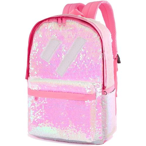  [아마존 핫딜] Le Vasty Flip Sequin School Backpack Bookbag for Girls Boys Kids Travel Daypack Cute Book Bags Back Pack